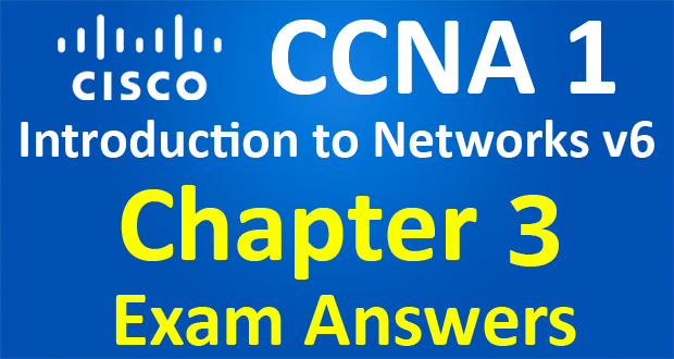 CCNA 1 Introduction to Networks Ver 6.0 – ITN Chapter 3 Exam Answers